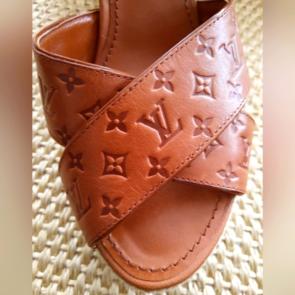 New. Louis Vuitton espadrilles leather sandals - Picture 7 of 8